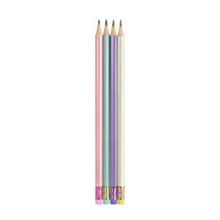 Blyanter Viskelæder 4 stk Pastel