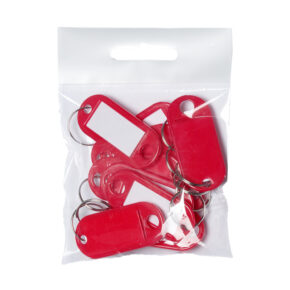 Nøglering PET 10stk Rød