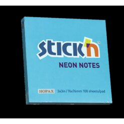 Notesblok 76x76 100 Blad Neon Blå