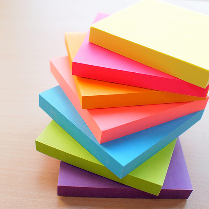 Notesblok 76x76 100 Blad Neon Gul - Billede 2