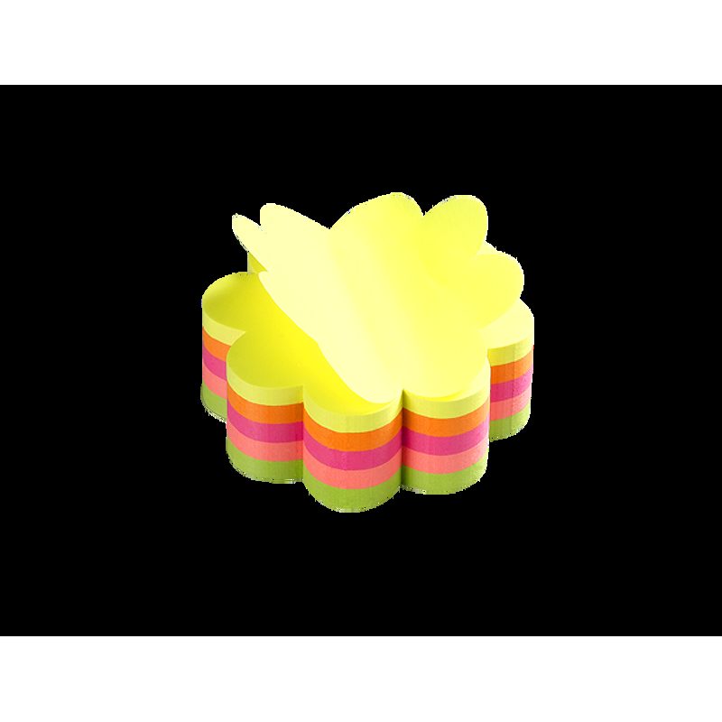 Alternative view of Noteskub 67x67 250 Blad Blomst Assorterat Neon