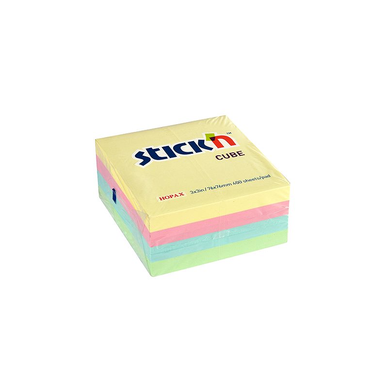 Noteskub 76x76 400 Blad Assorterat Pastel