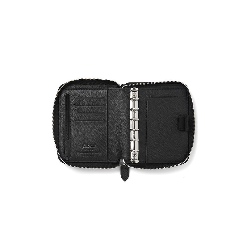 Filofax Norfolk Systemkalender Pocket Compact Zip Black - Billede 3