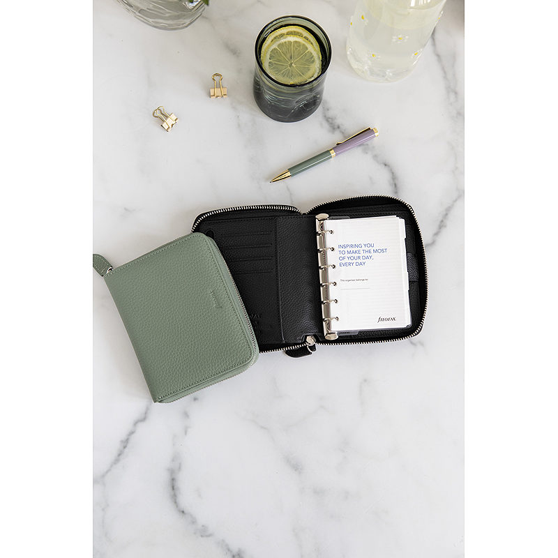 Filofax Norfolk Systemkalender Pocket Compact Zip Black - Billede 5