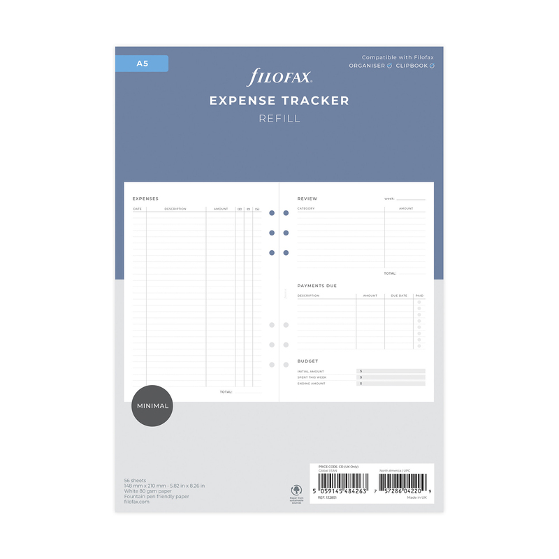 Filofax Budget Planner Refill A5