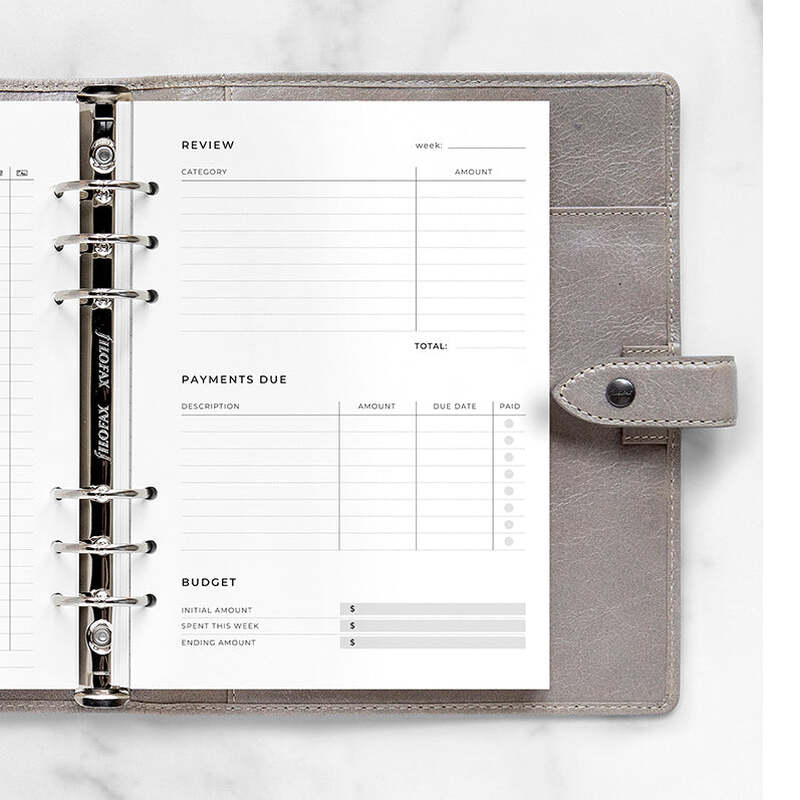 Filofax Budget Planner Refill A5 - Billede 3