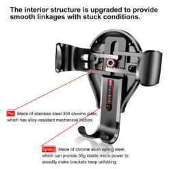 Alternative view of Baseus car holder Osculum gravity black
