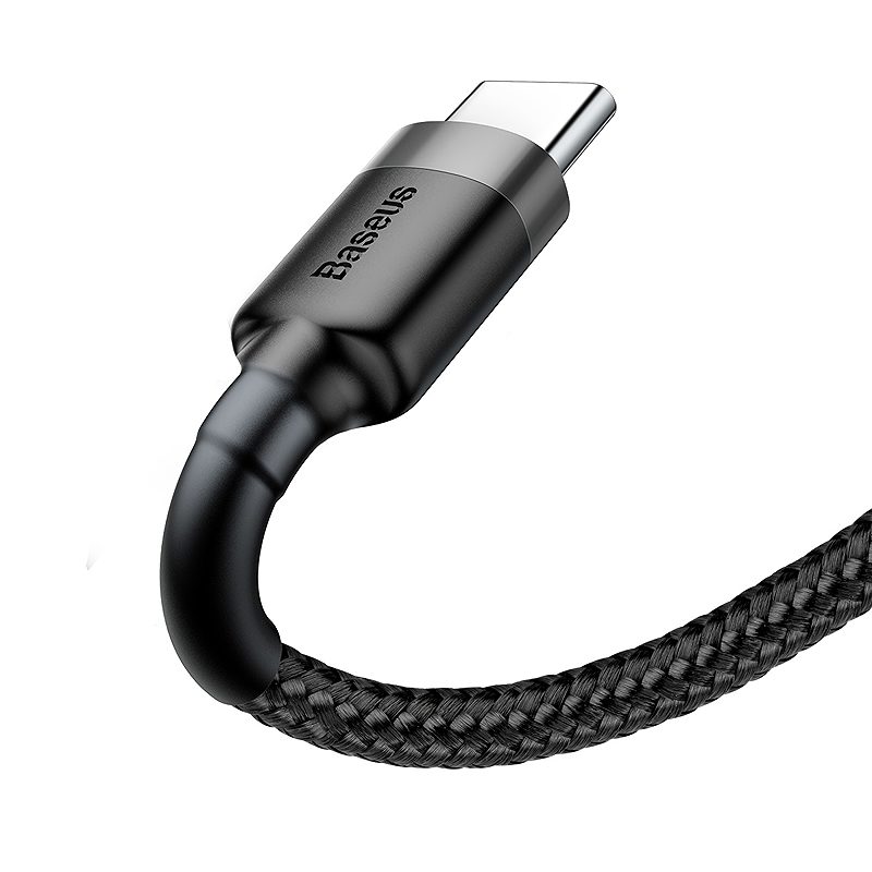 Alternative view of Baseus cable Cafule USB - USB-C 1,0 m 3A gray-black
