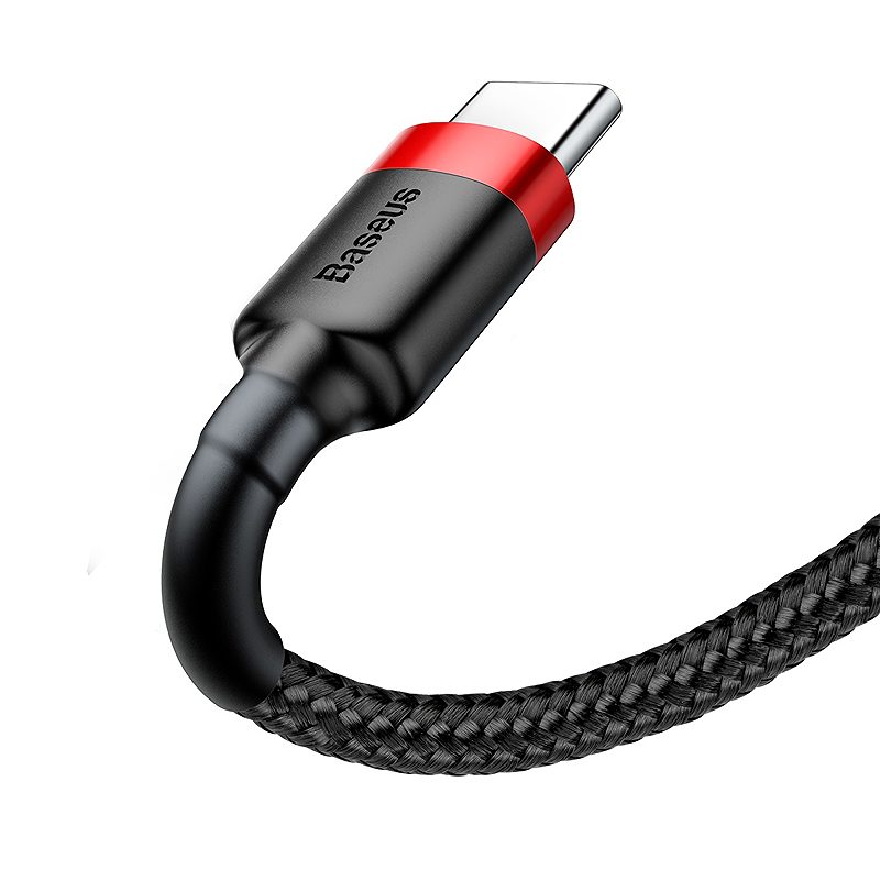 Alternative view of Baseus cable Cafule USB - USB-C 2,0 m 2A red-black