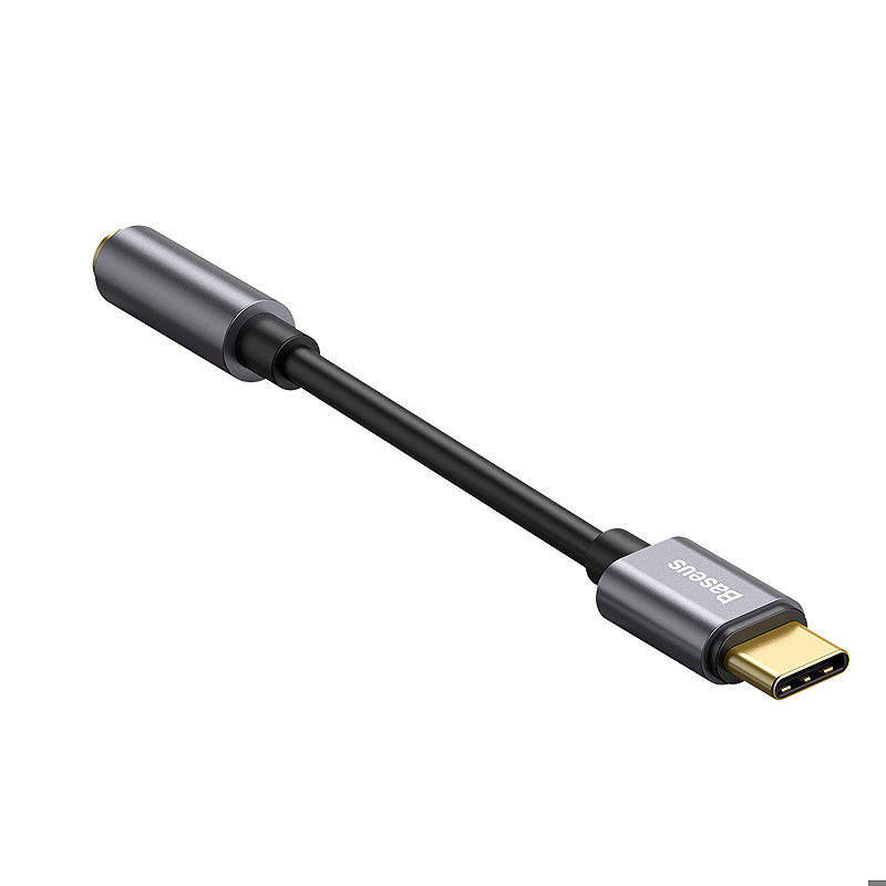 Baseus adapter L54 USB-C to jack 3,5 mm dark gray - Billede 3