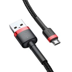 Alternative view of Baseus cable Cafule USB - microUSB 2,0 m 1,5A black-red