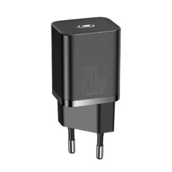 Alternative view of Baseus wall charger Super Si PD 20W 1x USB-C black + USB-C - Lightning cable