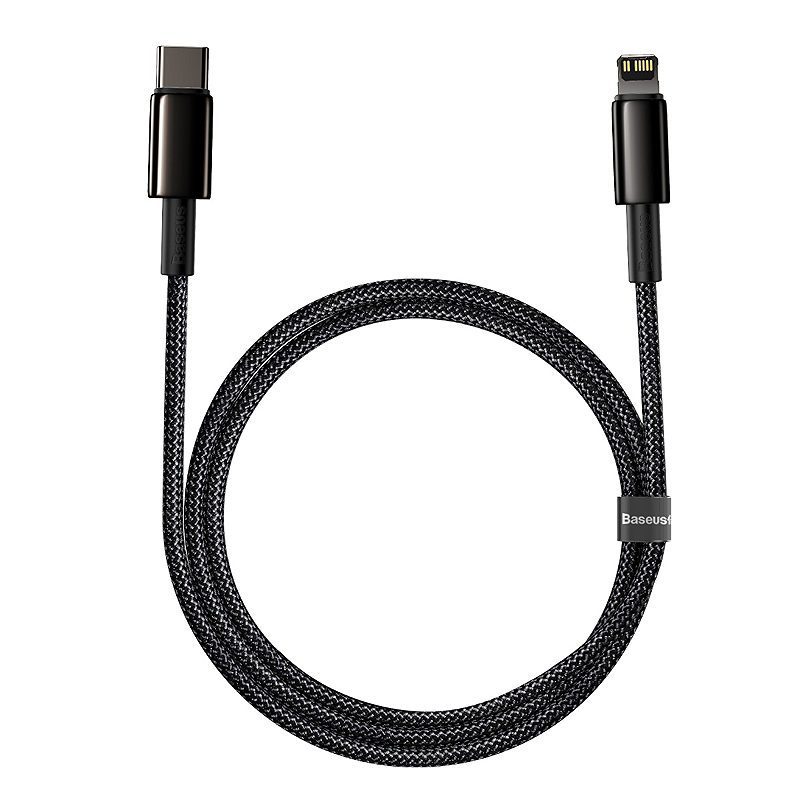 Alternative view of Baseus cable Tungsten PD USB-C - Lightning 1,0 m black 20W