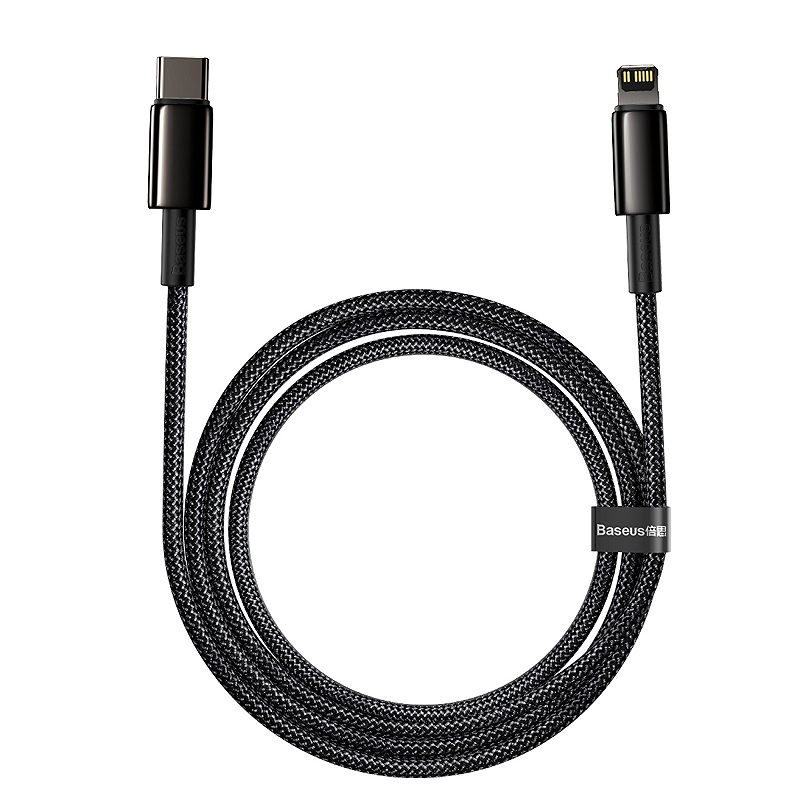 Alternative view of Baseus cable Tungsten PD USB-C - Lightning 2,0 m black 20W