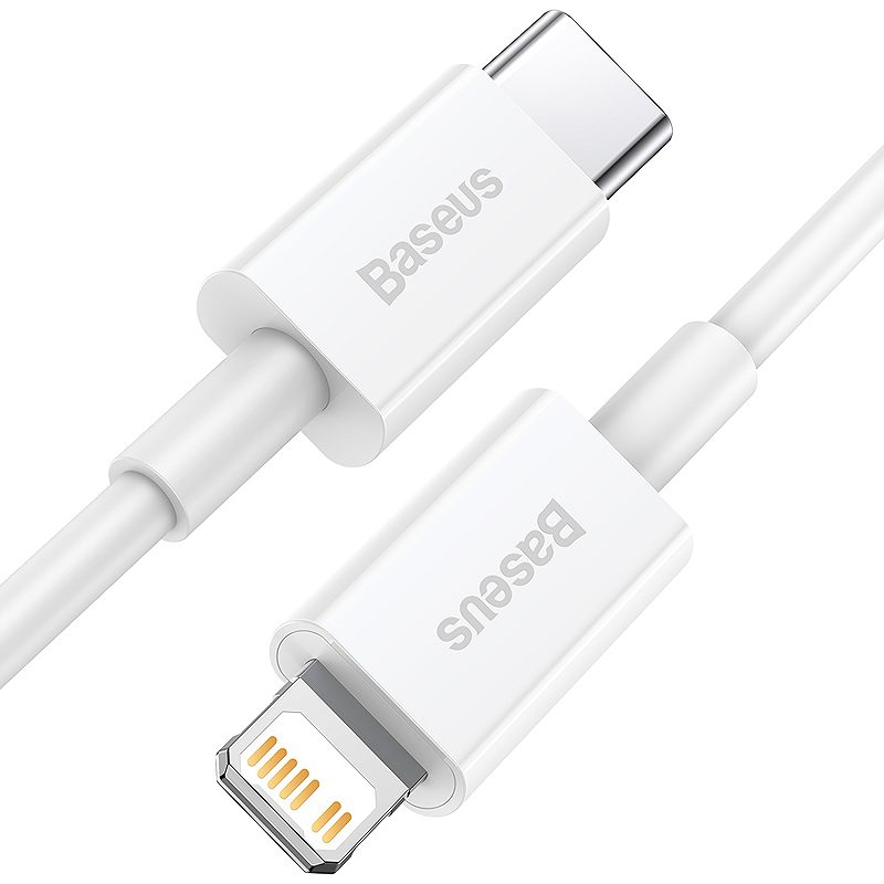 Alternative view of Baseus cable Superior PD USB-C - Lightning 1,5 m white 20W