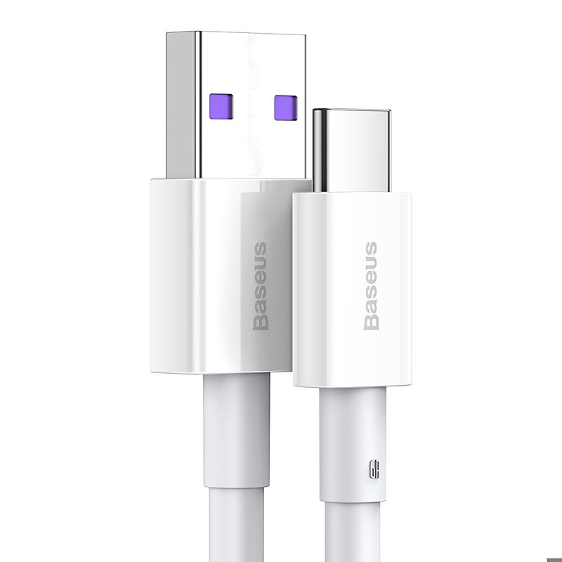 Alternative view of Baseus cable Superior USB - USB-C 1,0 m white 66W