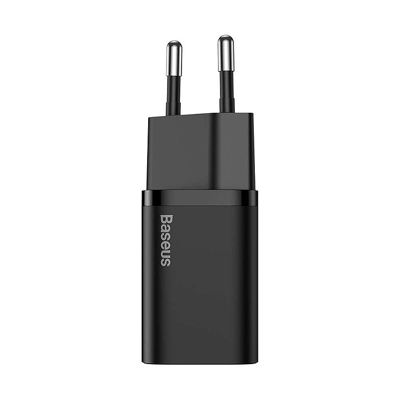 Alternative view of Baseus wall charger Super Si PD 25W 1x USBC black + USB-C - USB-C cable
