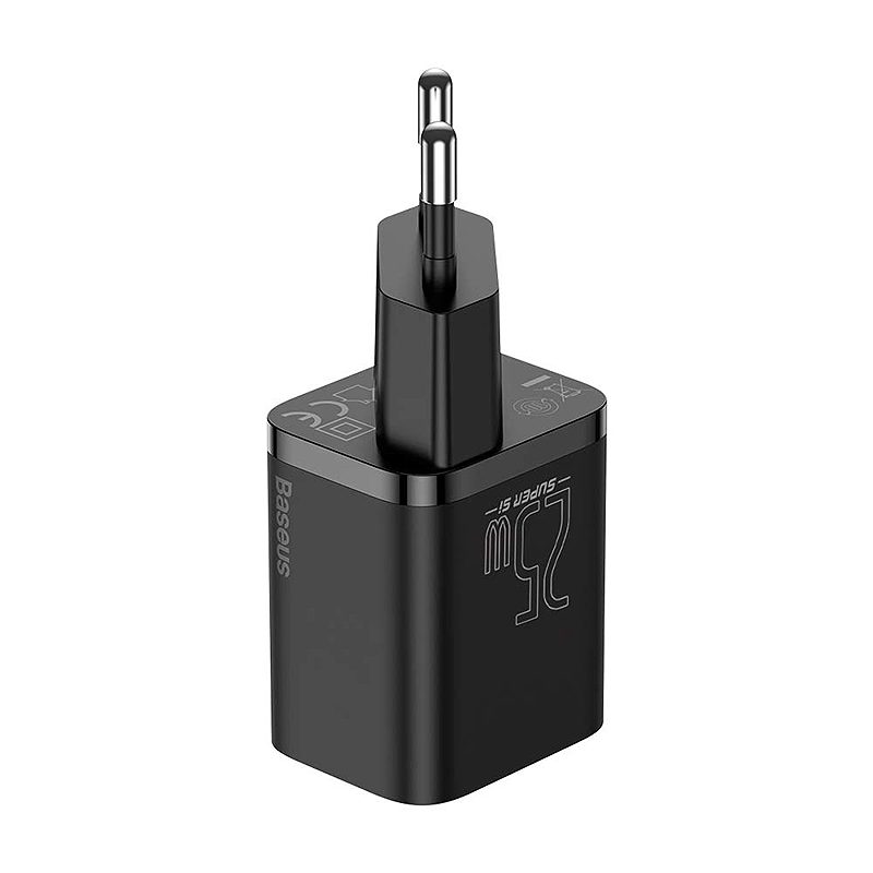 Baseus wall charger Super Si PD 25W 1x USBC black + USB-C - USB-C cable - Billede 3