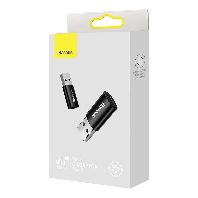 Baseus adapter Ingenuity USB-A 3.1 to USB-C black OTG - Billede 3