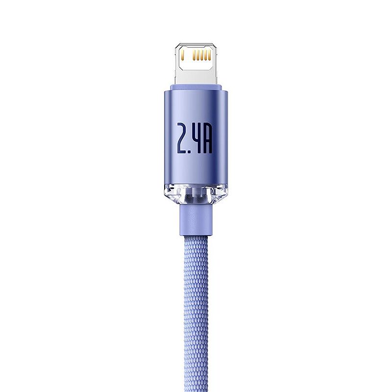 Baseus cable Crystal Shine USB - Lightning 2,0 m 2,4A purple