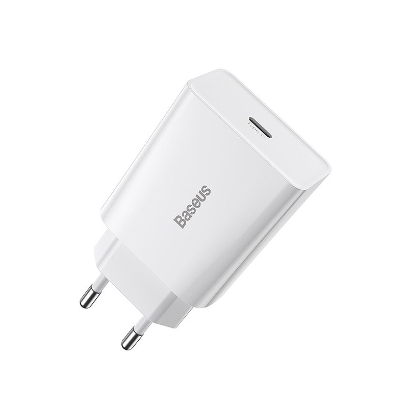 Alternative view of Baseus wall charger Speed Mini PD 20W 1x USB-C white