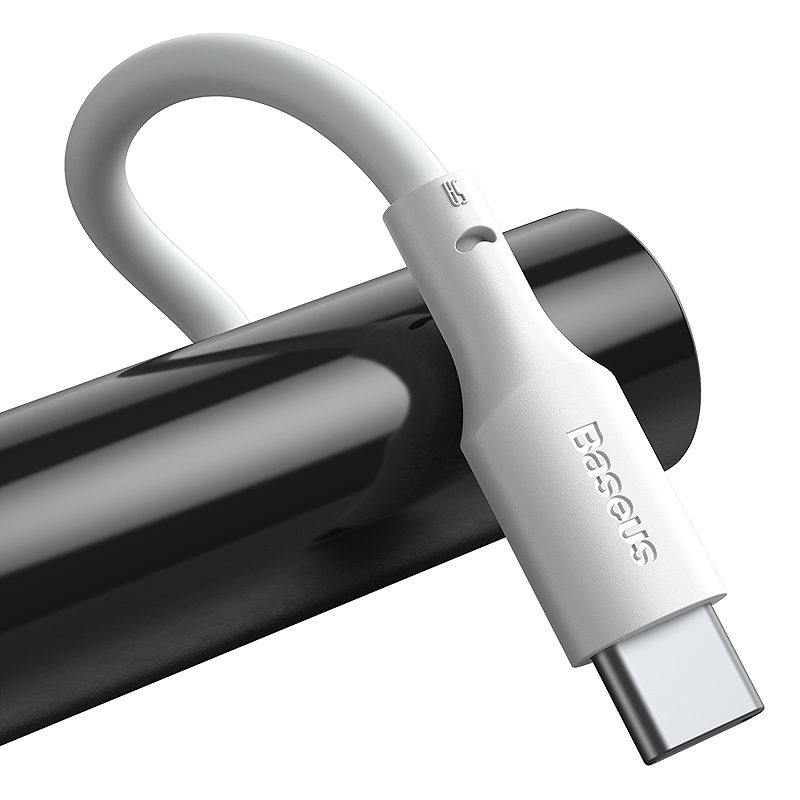 Baseus cable Simple Wisdom USB - USB-C 1,5 m 5A white 2 pcs