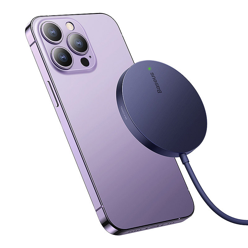 Alternative view of Baseus wireless charger Simple Mini 3 15W dusty purple