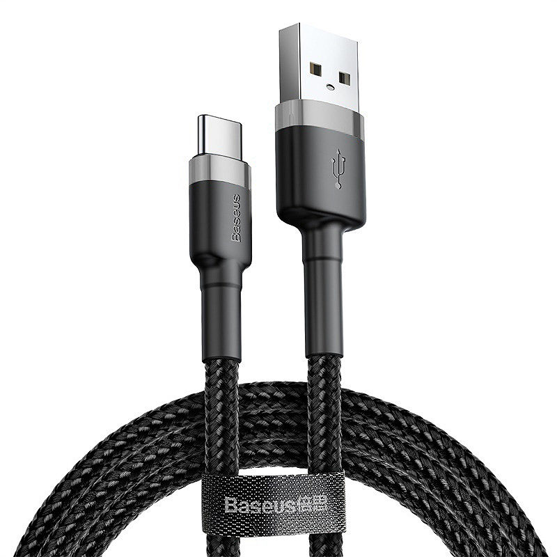 Baseus cable Cafule USB - USB-C 3m 2A gray-black