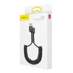 Baseus cable Fish Eye USB - Lightning 1,0m 2A black spring - Billede 3
