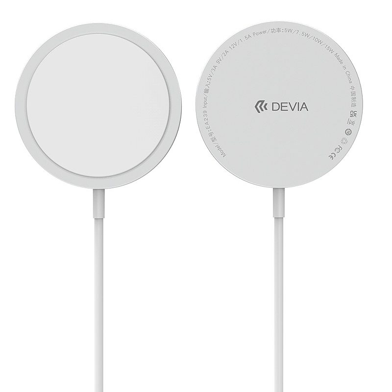 Devia wireless charger Smart magnetic 15W white - Billede 3