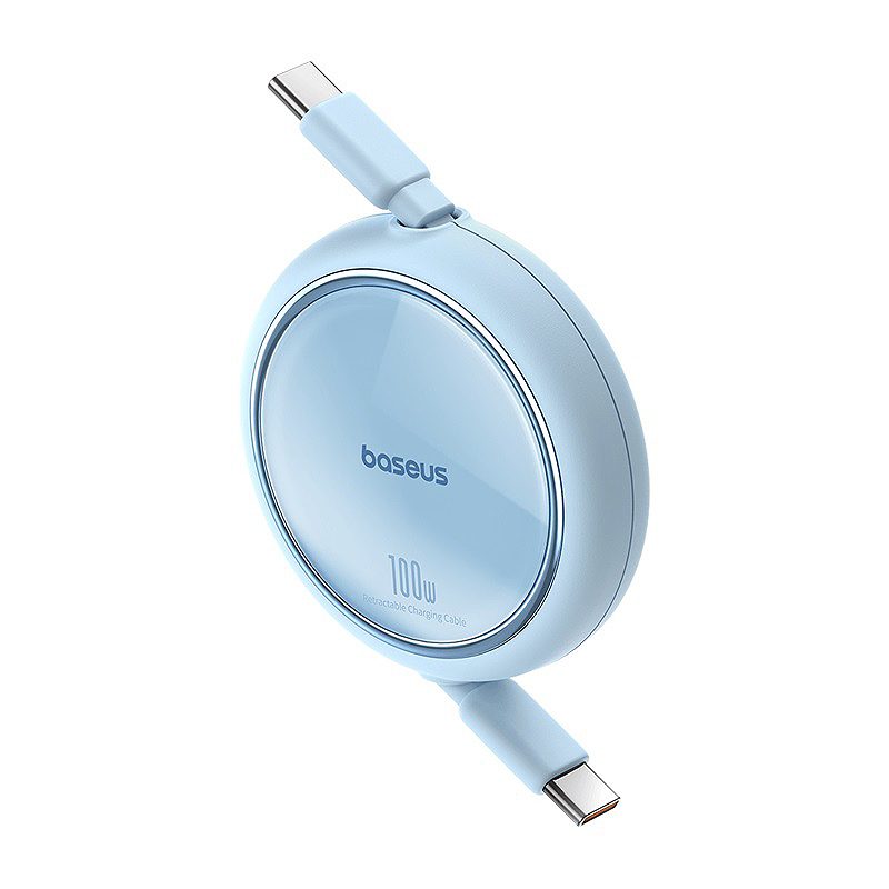 Baseus Free2Draw Mini Retractable Charging Cable Type-C to Type-C 100W 1m Galaxy Blue