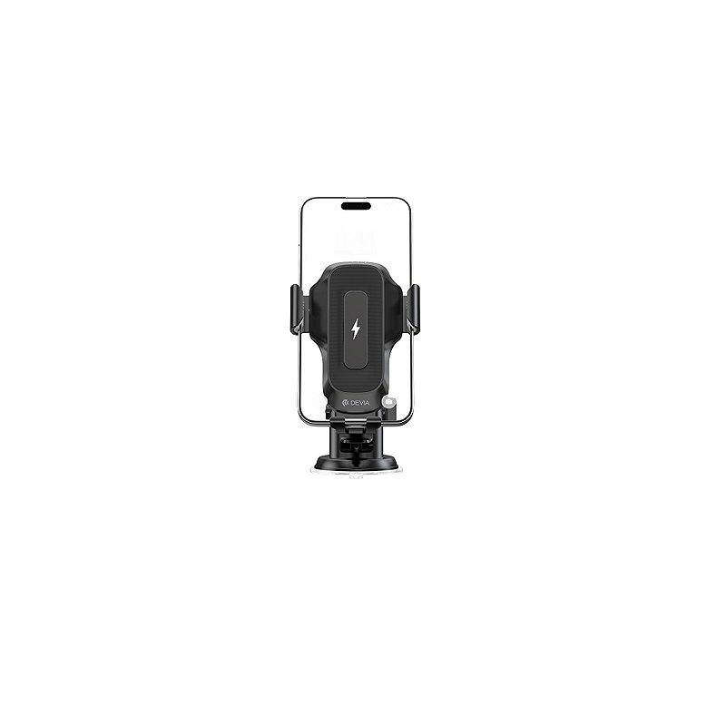 Devia car holder EA497 with wireless inductive charger black 15W with suction cup - Billede 4