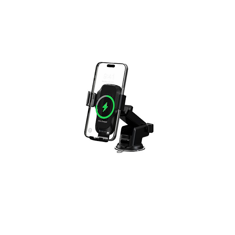 Devia car holder EA497 with wireless inductive charger black 15W with suction cup - Billede 5