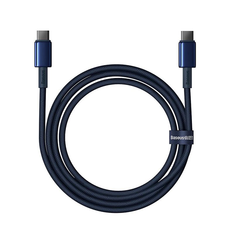 Baseus Tungsten Gold Fast Charging Data Cable Type-C to Type-C 100W 1m Deepsea Blue