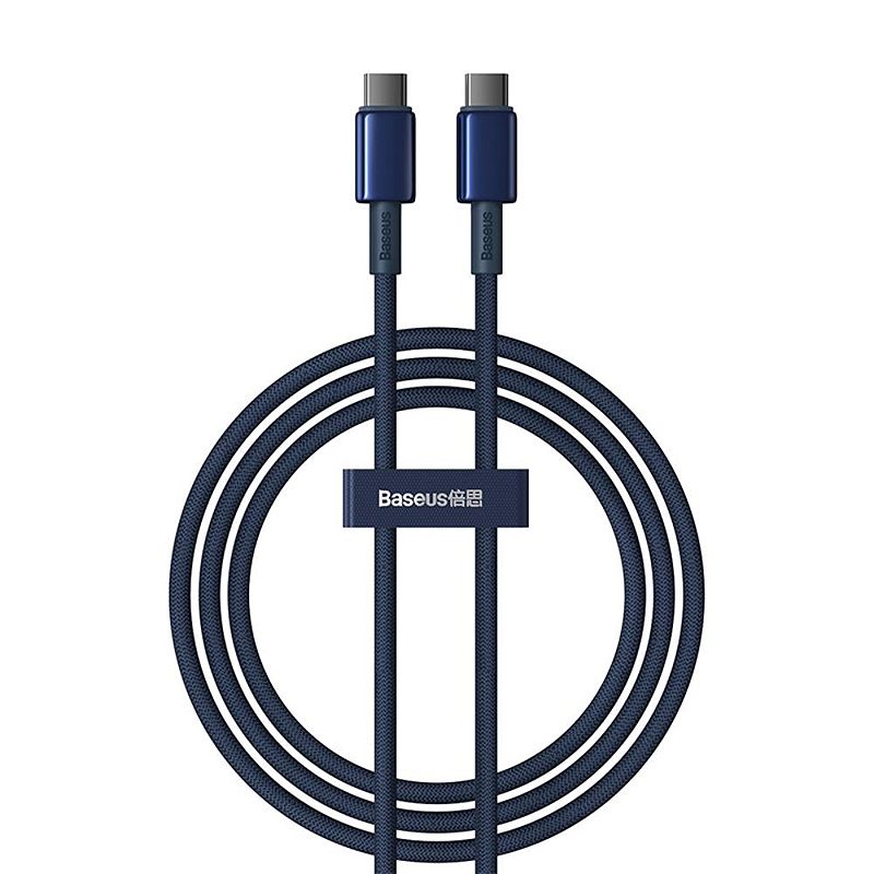 Baseus Tungsten Gold Fast Charging Data Cable Type-C to Type-C 100W 1m Deepsea Blue