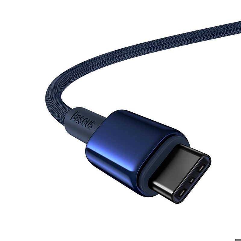 Alternative view of Baseus Tungsten Gold Fast Charging Data Cable Type-C to Type-C 100W 2m Deepsea Blue