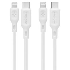 Alternative view of Spigen DuraSync MFi Lightning Cable 2-Pack 100cm White