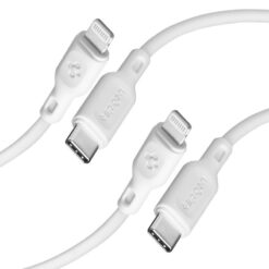 Spigen DuraSync MFi Lightning Cable 2-Pack 100cm White - Billede 5
