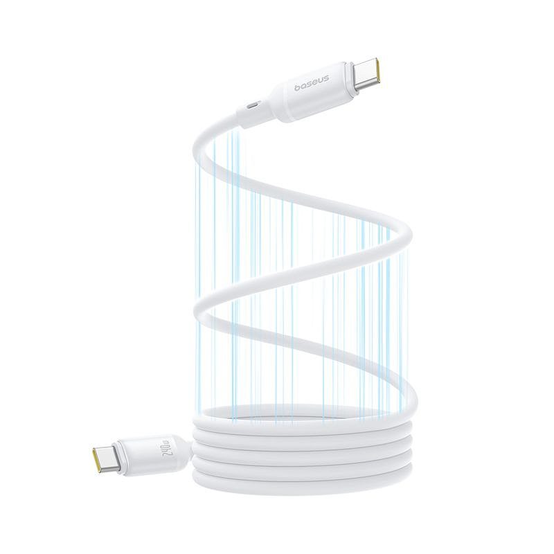 Baseus cable PicoGo PD USB-C - USB-C 1,0m moon white 240W magnetic