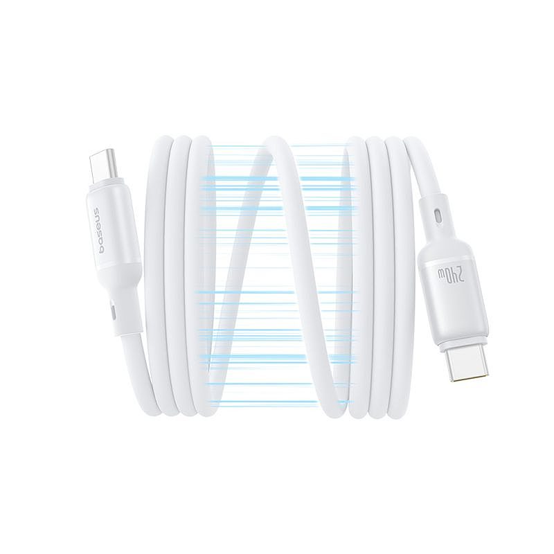 Baseus cable PicoGo PD USB-C - USB-C 1,0m moon white 240W magnetic