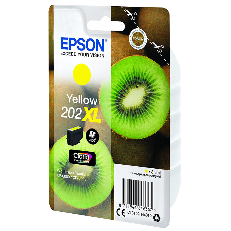 Epson Kiwi 202XL blækpatron 1 stk Original Højt (XL) udbytte Gul
