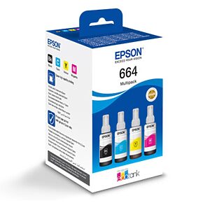 EPSON T664 Ink cartridge black cyan magenta yellow C13T66464A Epson L 655