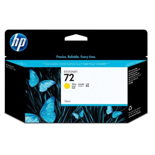 HP Ink Cart. C9373A No.72 für Design Jet T1100/ T610 yellow Vivera 130ml