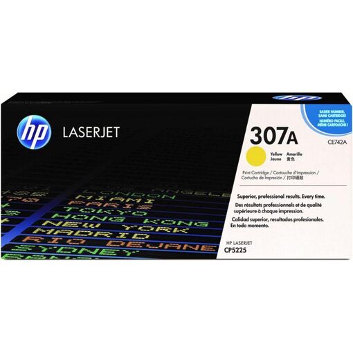 HP Toner Cart. CE742A für LaserJet CP5225 yellow