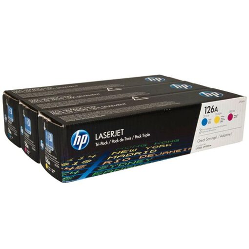 HP Toner Cart. CF341A (126A) für LJ Pro100/CP1020/1025/ 1025NW Rainbow Pack (C/M/Y) (CE311A/CE312A/CE313A)