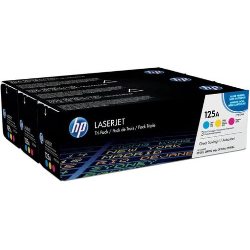 HP Toner Cart. CF373AM (125A) für CLJ CP1215/1217/1515/1518/ CM1312 Rainbow Pack (C/M/Y) (CB541A/CB542A/CB543A)