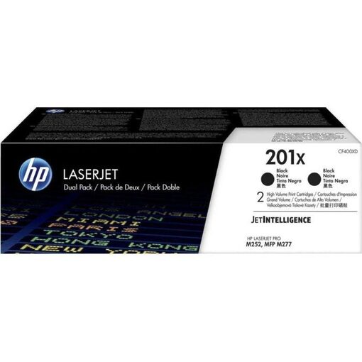 HP Toner Cart. CF400XD (201XD) für LJ Pro M252n/M252dw/ M277n/M277dw black high capacity twinpack