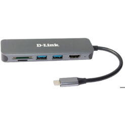 Alternative view of D-Link DUB-2327 dockingstation Ledningsført USB Type-C Grå