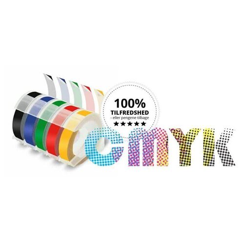 DYMO 3D tape 9mm rød CMYK komp.