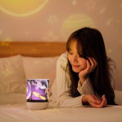 BEDSIDE LAMP WITH PROJECTOR + BLUETOOTH 3 LIGHT COLOR+ PILOT - Billede 5